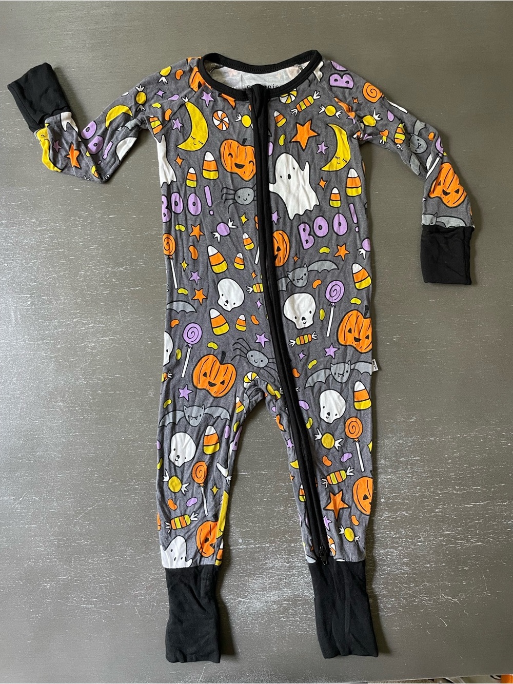 6-12m Little Sleepies Bamboo Zippy in Halloween Print